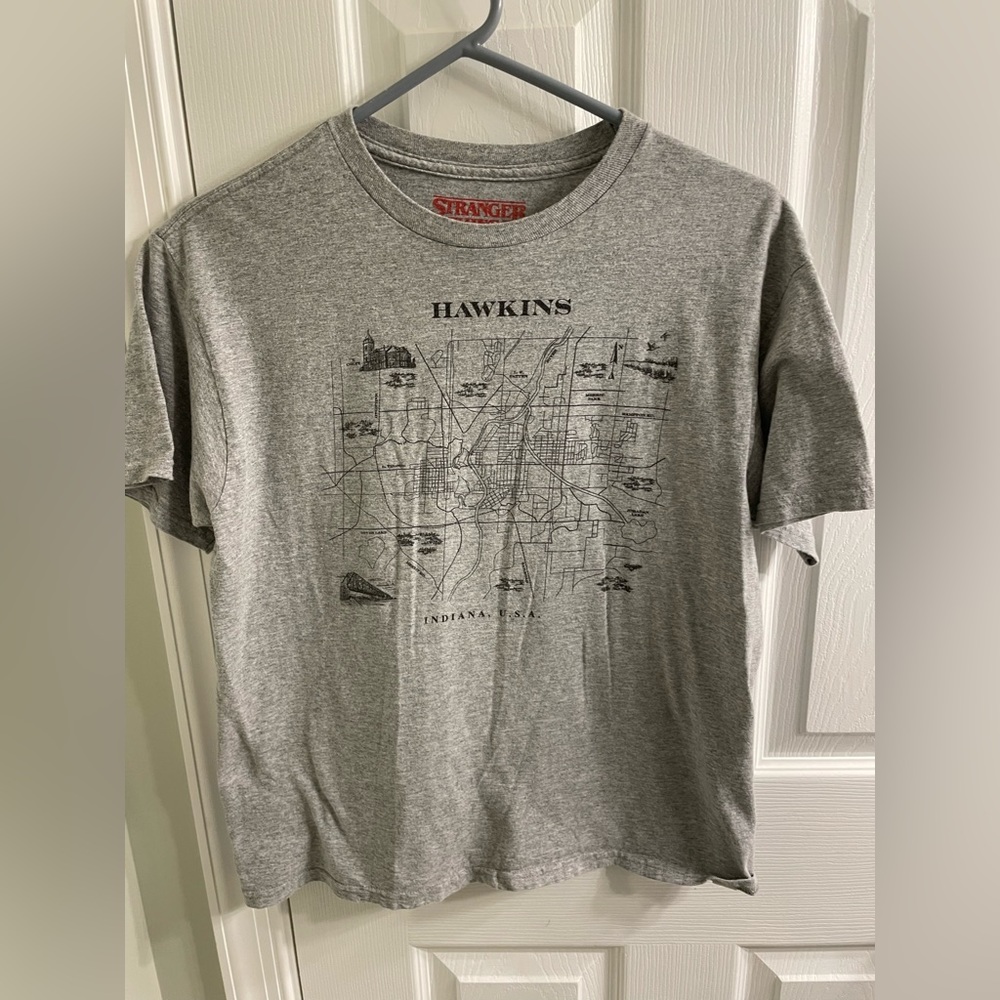 Stranger Things Hawkins Map T-shirt